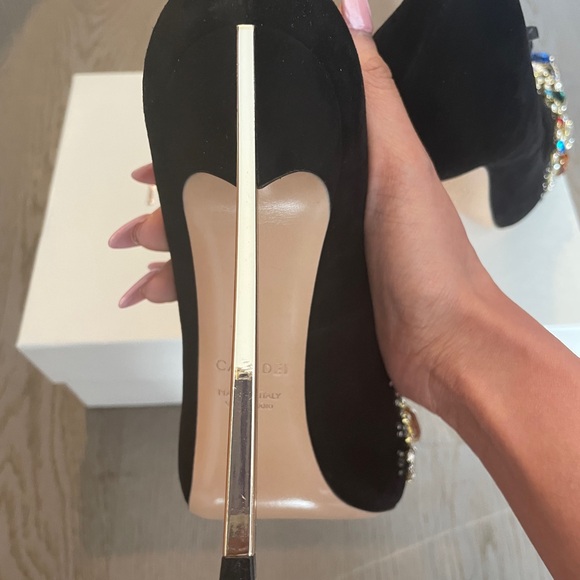 Brand New Never Worn Casadei Blade Pumps with Gorgeous Jewel Embellishments - Picture 11 of 13
